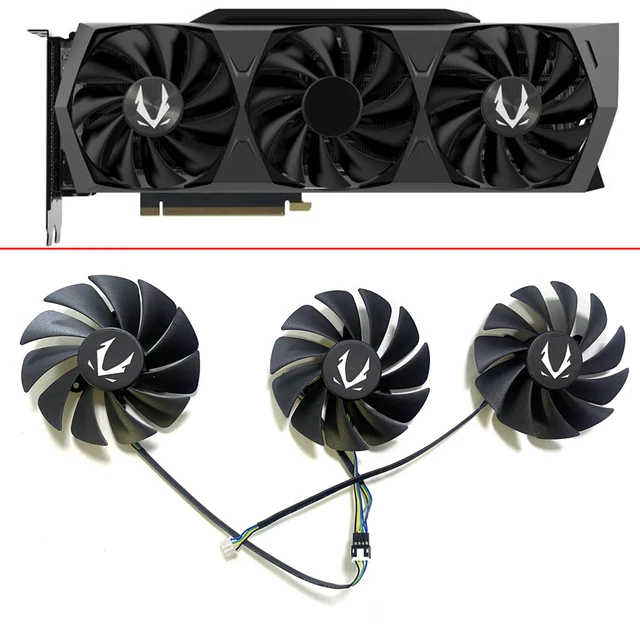 新3個89ミリメートル冷却ファンCF9015H12S 4PIN 12v 0.4A RTX3080 