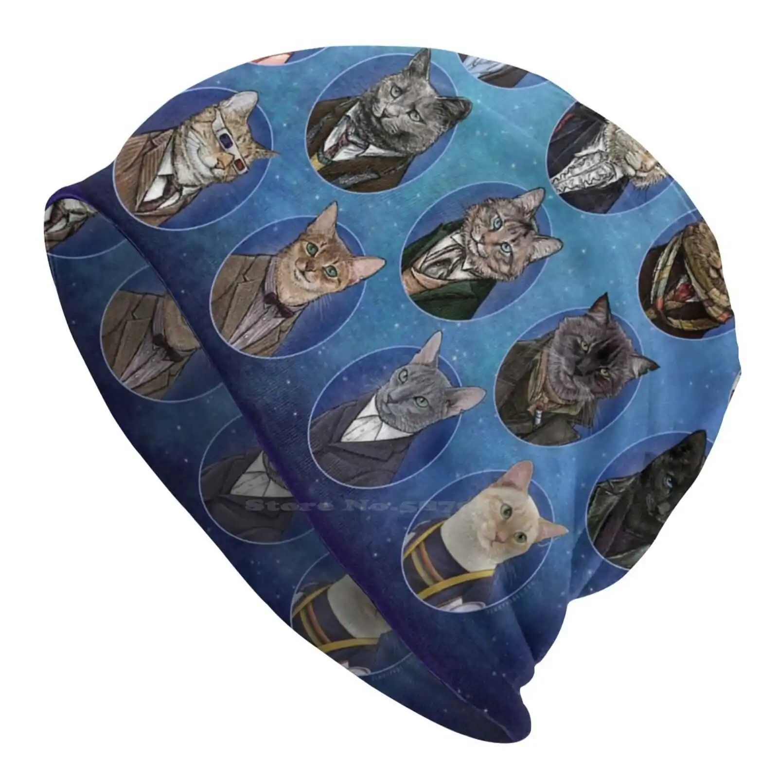 Doctor Mew Cappello Lavorato A Maglia Warm Beanie Outdoor Caps Cats Doctor Mew The Doctor Kitties David Tennant Matt Smith William Hartnell