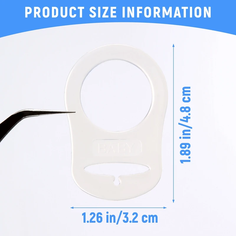 10 Pcs Button Silicone Ring Mam Pacifier Holder Mannequin Clip Adapter Transparent