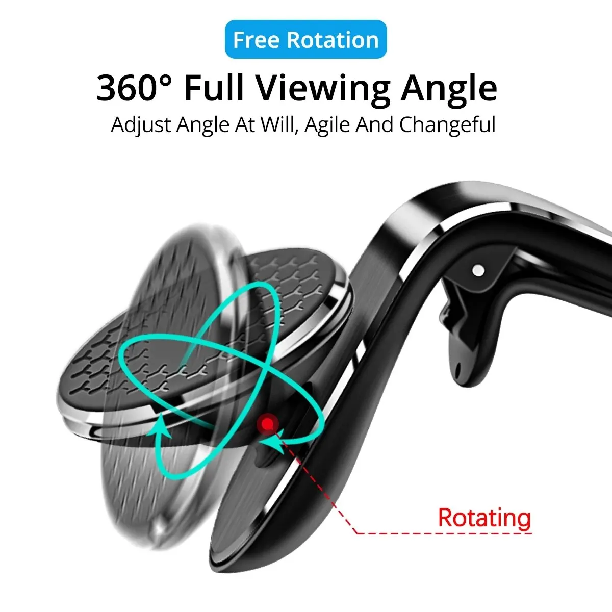 Suporte Magnético de Telemóvel para Ventilação do Carro Novoteck Z-015 –  Rotação 360º, Fixação Segura, para 3.5′-7′ Dispositivos – NOVOTECK