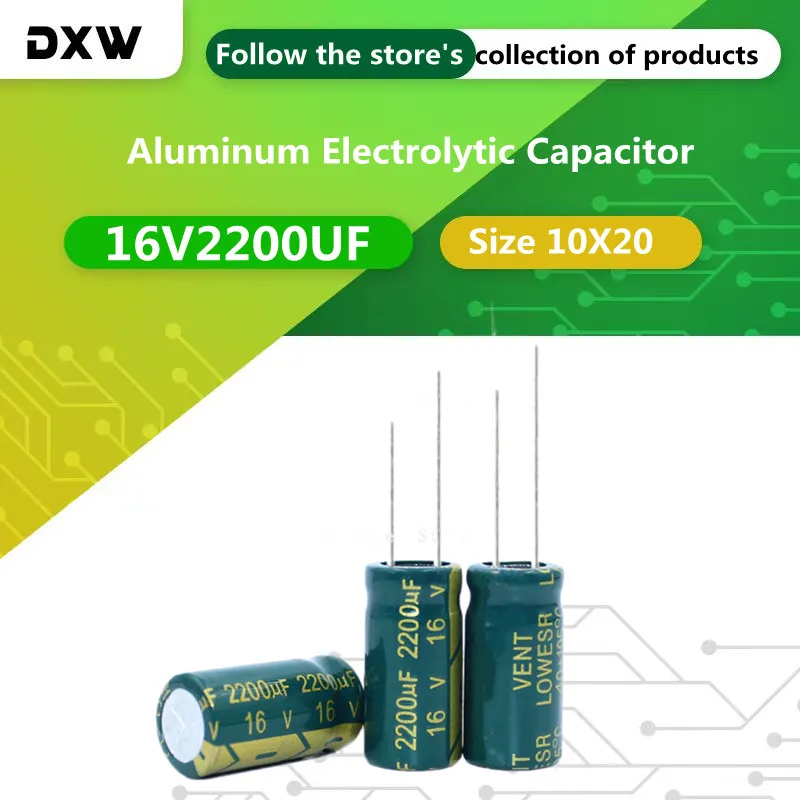 

Алюминиевый электролитический конденсатор 16 в 2200 мкФ, Размер 10x20, 30 шт./партия