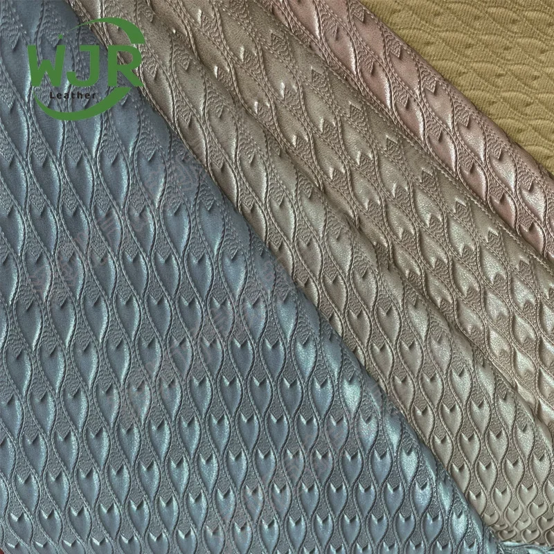 Metallic Matte Leather Embossed Fabric Cotton Velvet Bottom Simulation Print Bag Shoe Clothing Material PU Leather