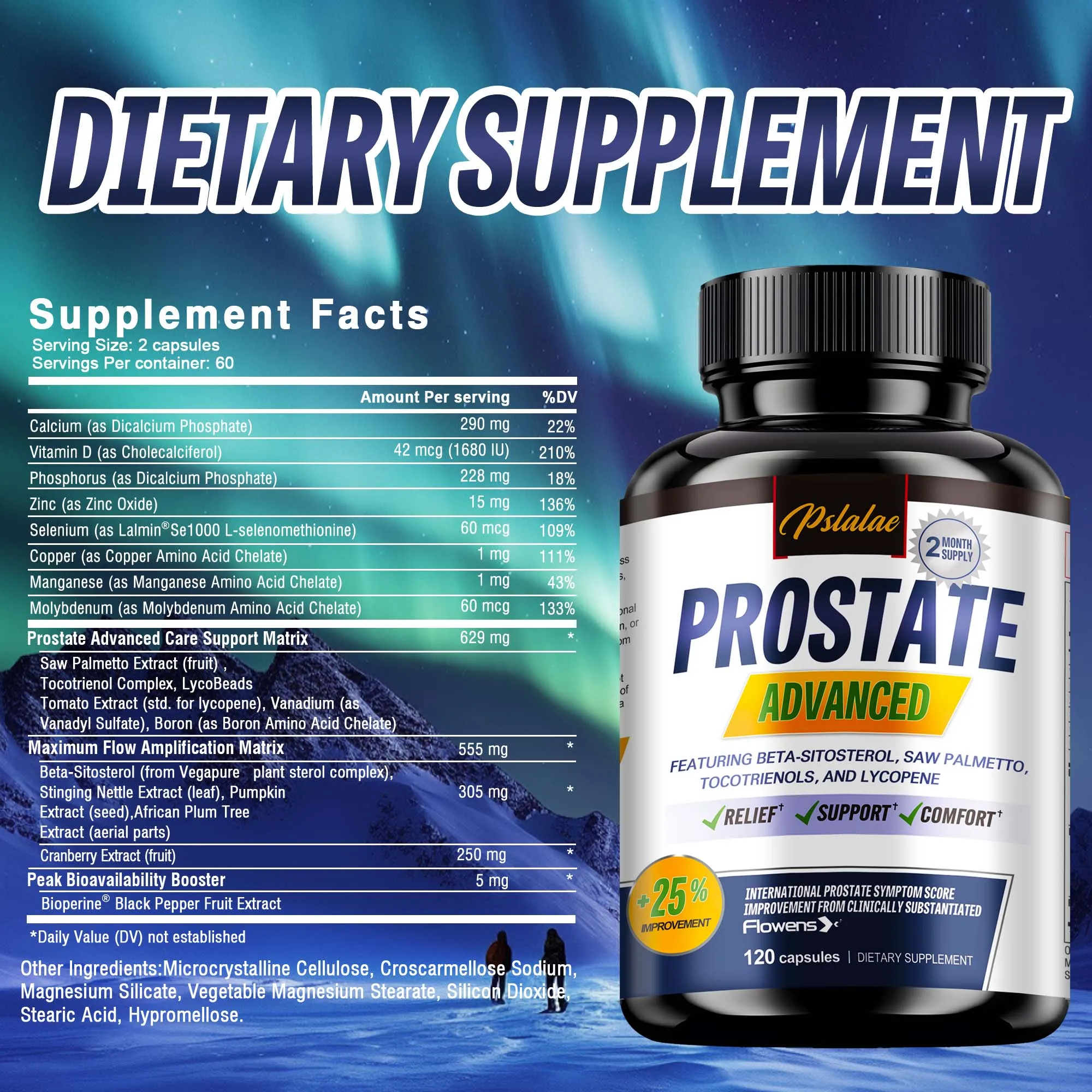 Men's Prostate Health Capsules Saw Palmetto Improve Performance Relieve Bladder & Urination Problems Reduce Toilet Trips prostate urinary tract capsules