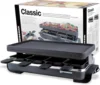 KF-77040 Classic 8-Person Raclette with Reversible Cast Iron Grill Plate/Crepe Top, Black 1