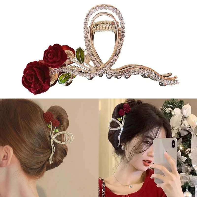 

Конский хвост для женщин, прическа с розами в форме знаменитости, Shinning Hair Catch, для подростков