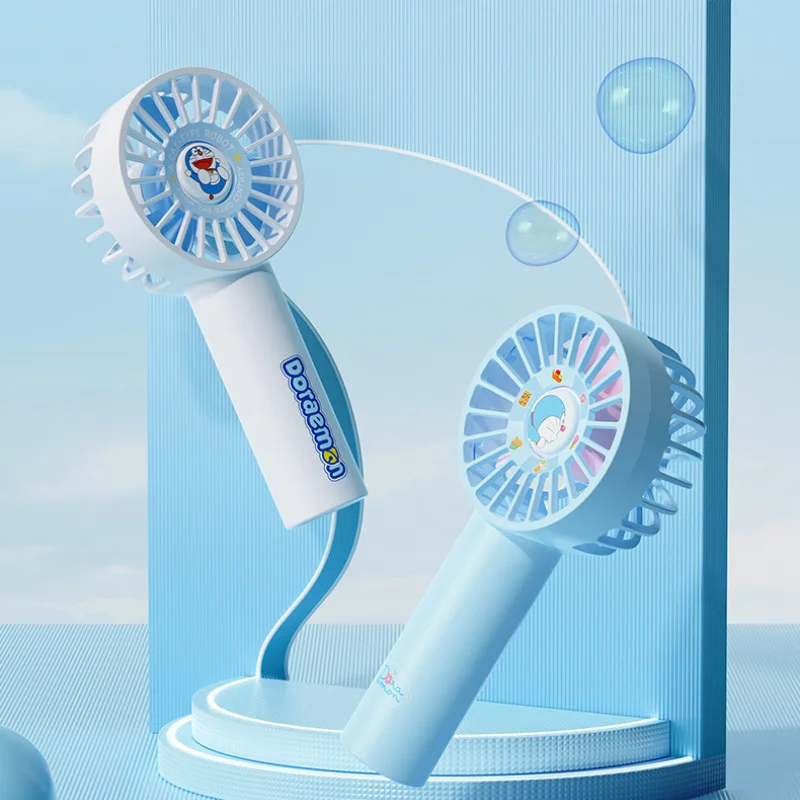 

Doraemon Pocket Holds A Small Fan Portable USB Charging Mini Silent Cartoon Desktop Electric Summer Outings Fan Holiday Gifts