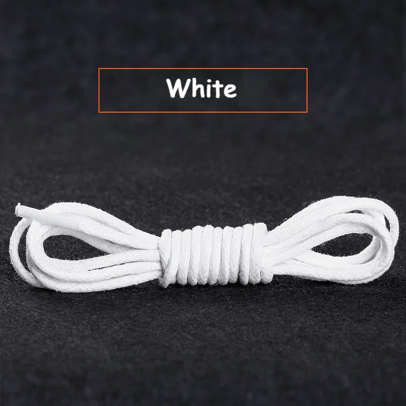 Elegant Round Waxed Shoelaces for Leather Boots and Shoes
