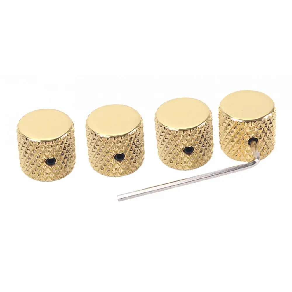 4Pcs Dome Metal Tone And Volume Control Knobs for Electric Guitar Accessory