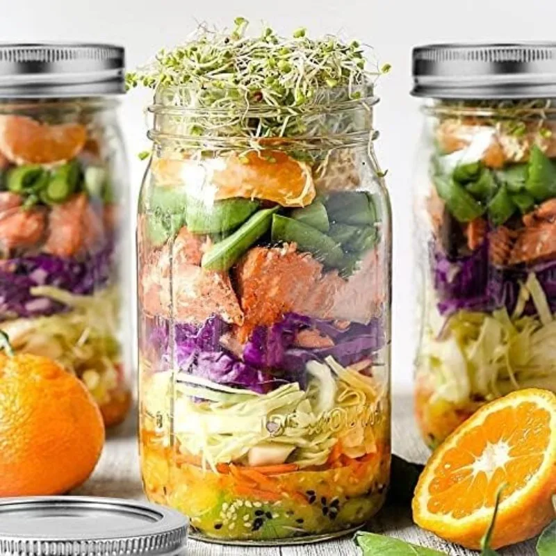 32 oz, 12 Pack Quart Mason Jars With Wide Mouth Lids, Glass Jars for Canning, Food Storage, Meal Prep, DIY Projects etc. 3