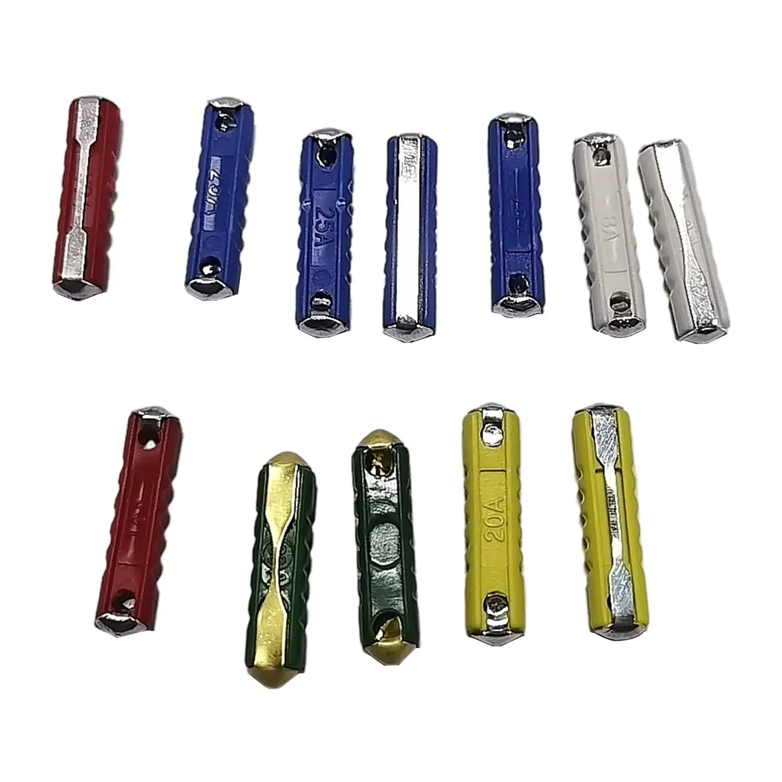 

Мини европейские предохранители GBC, автоматический горизонтальный предохранитель для автомобилей, мотоциклов, домашних промышленных применений, 12 шт.