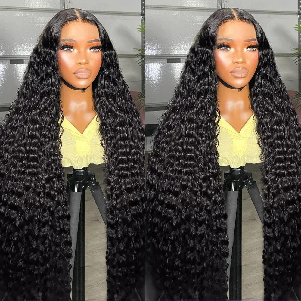 

150%-180% Density 13x4 13x6 Curly Lace Frontal Human Hair Wigs Glueless Water Wave Human Hair Pre Plucked