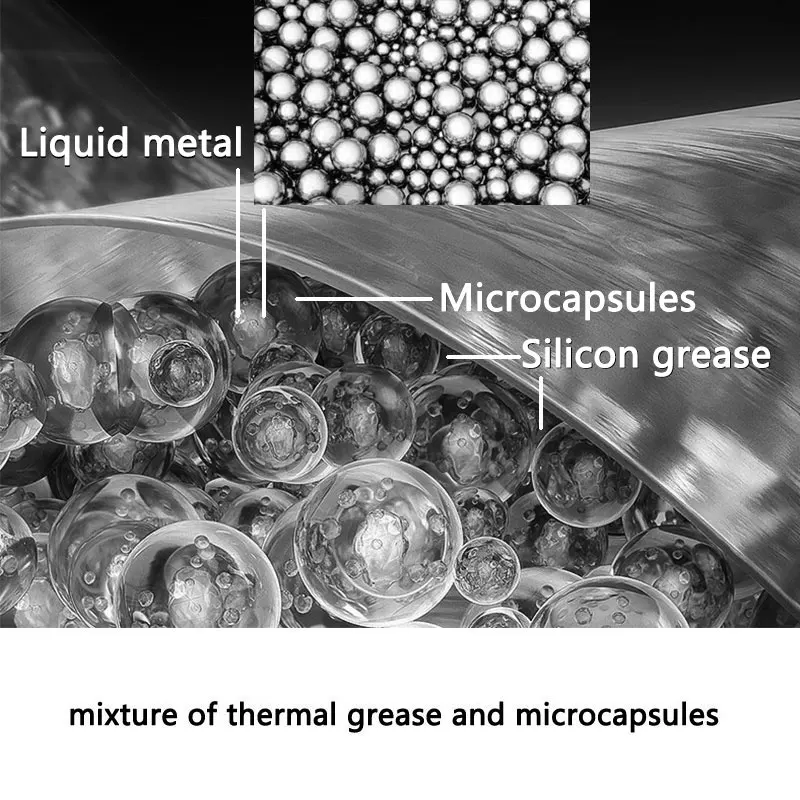 Upsiren-microcapsules Líquidos do Metal Lmtg100 Elevado Desempenho Graxa Térmica Líquido Não-condutor Dissipação de Calor do Metal - Imagem 4