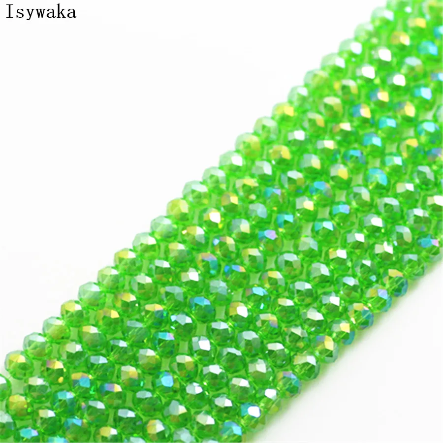 Ink Blue Faceted Crystal Glass Rondelle Beads for Jewelry Making - 170pcs, 2mm