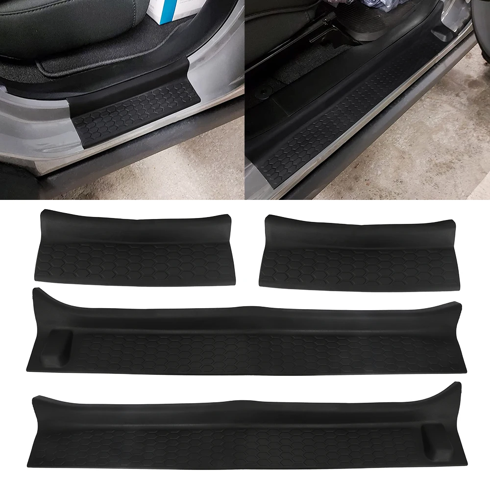 

Car Welcome Pedal Cover Door Enter Guard Sill Scuff Plate for Jeep Wrangler JL JLU Gladiator JT 4 Doors 2018 2019 2020 2021 2022