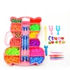 Box Packed! Rubber Bands Weaving Set DIY Toys Loom Craft Kid Bracelet Braid Silicone Elastic Weave Bands Gifts for Girls 6