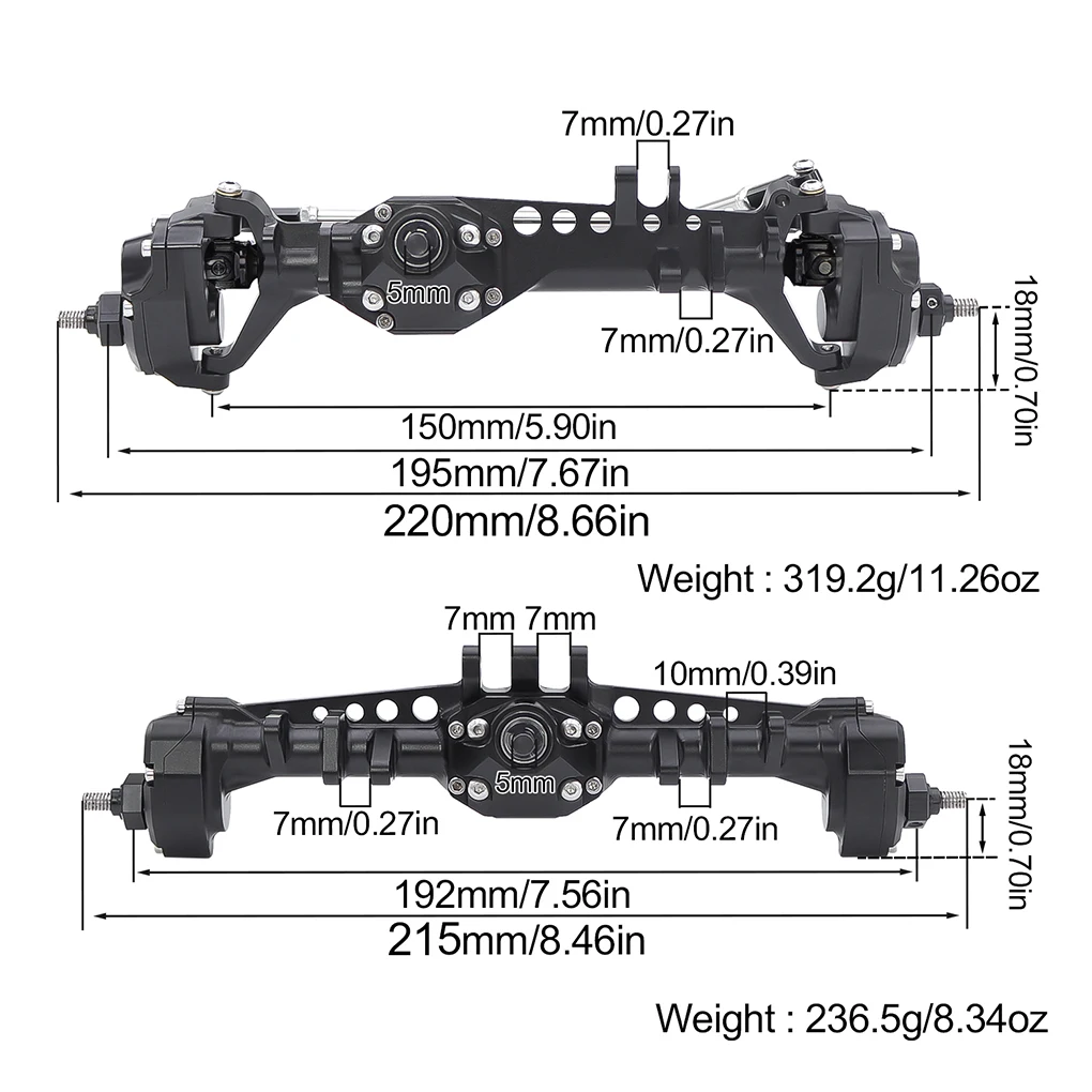 For Vanquish VS4-10 For Phoenix F10 For LCG 1/10 Machined