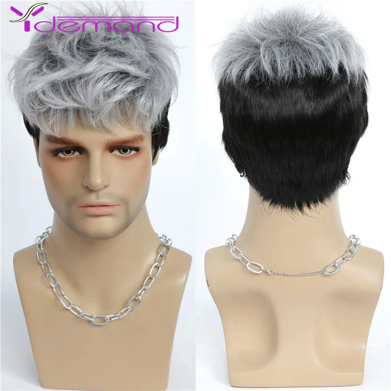 Corte de Cabelo Demanda Perucas Masculinas Peruca Completa Sintética Onda Natural Marrom Pixie Curto Fleeciness Realista Alta Fibra Diariamente y 8 Computers & Electronics