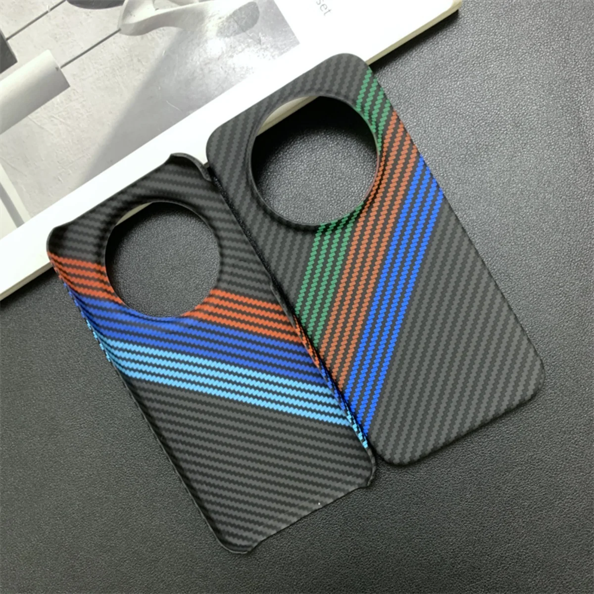 Sleek Carbon Fiber Kevlar Pattern Phone Case - Slim Frameless Cooling Design