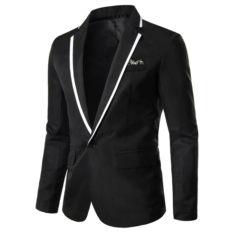 Men's Slim Jacket Business Casual Suit Jacket Wedding Groom Men's One Button Blazer men suits jackets