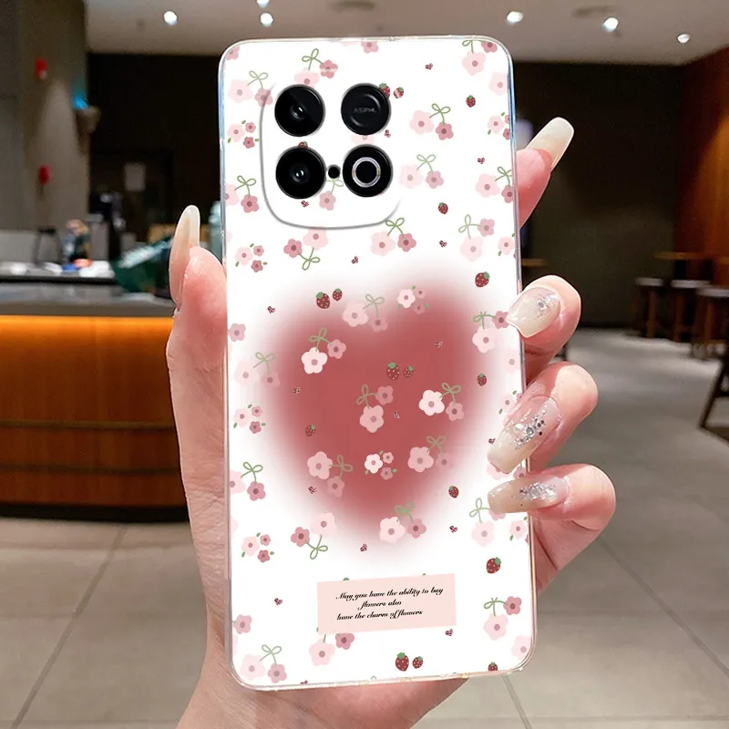 Clear Fashion Butterfly Flower Soft TPU Silicone Phone Cover