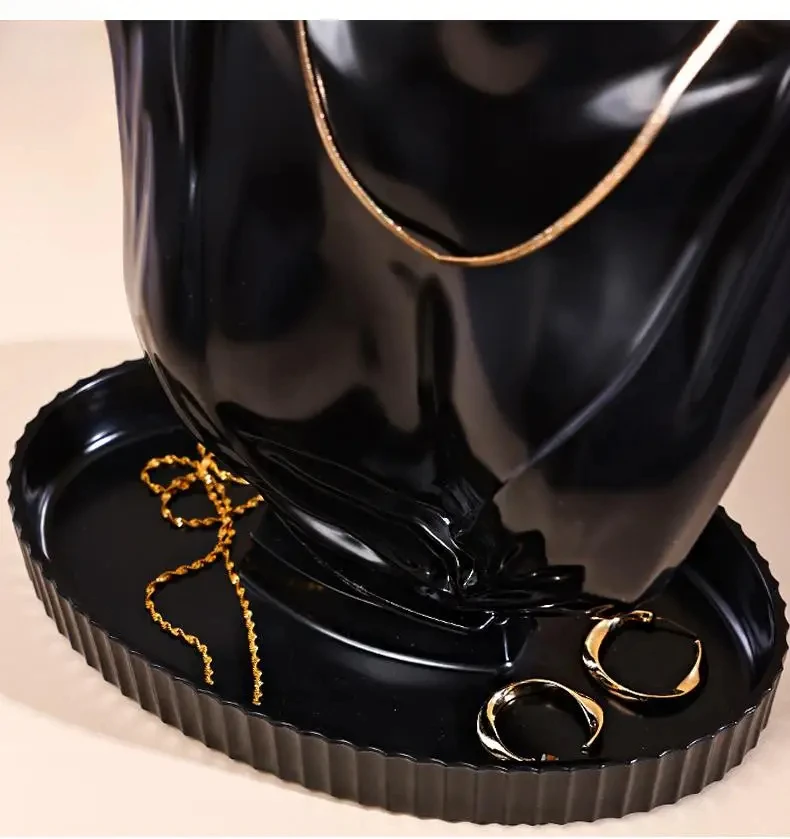 Portrait Neck Necklace Window display rack jewelry earrings Plastic Mannequin display rack jewelry pendant necklace neck model