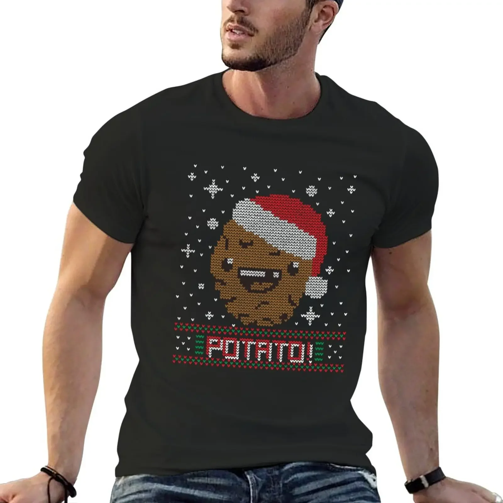

UGLY POTATO CHRISTMAS SWEATER ERMAHGERD!! T-Shirt shirts graphic tees oversized korean fashion mens clothing