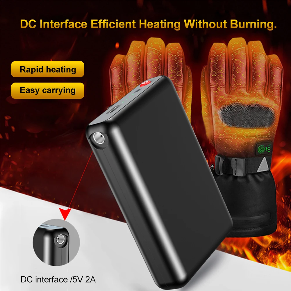 portable power bank 2pcs portable power bank 5V/2A DC output mini jump starter charger external battery pack for heating vest jacket gloves socks