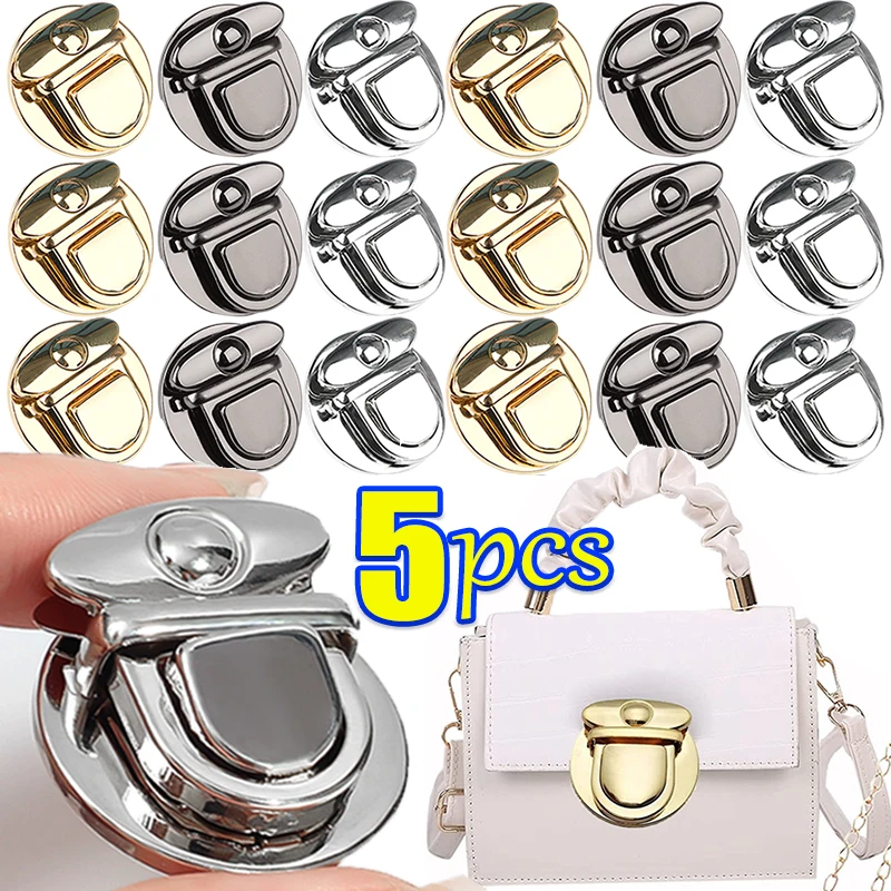 Gold Metal Locks Bag Clasp Catch Buckles for Handbags Purse Totes Closures Snap Clasps DIY Craft Hardware Case Bag Accessories