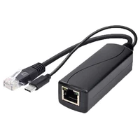 Hot!!! TYPE-c poe splitter usb 48v to 5v power over ethernet 802.3af 100/1000M for raspberry 2