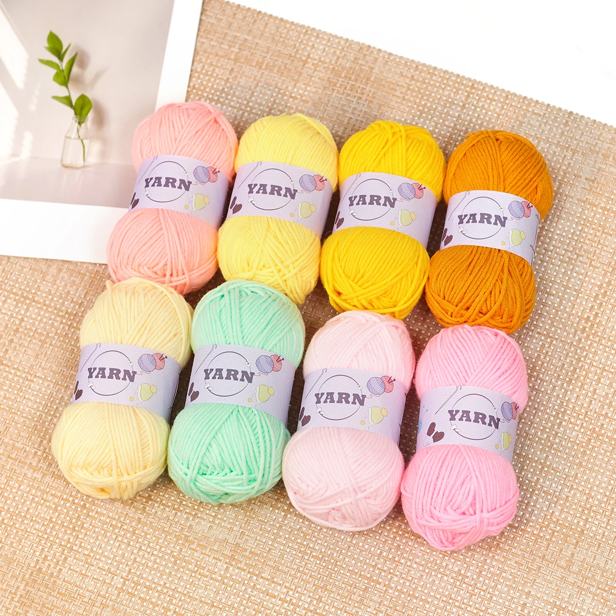 3pack 50G 5 Yarn Counts Handmade Raw Material Beginner-Friendly DIY Knitting Kit Multicolor Premium Yarn Bundle For Crochet 5