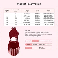 Kids Girls Ballet Leotard Dress for Lyrical Jazz Latin Dance Costume Backless Gymnastics Dress with Flowy Skirt Stage Dancewear - Image 5