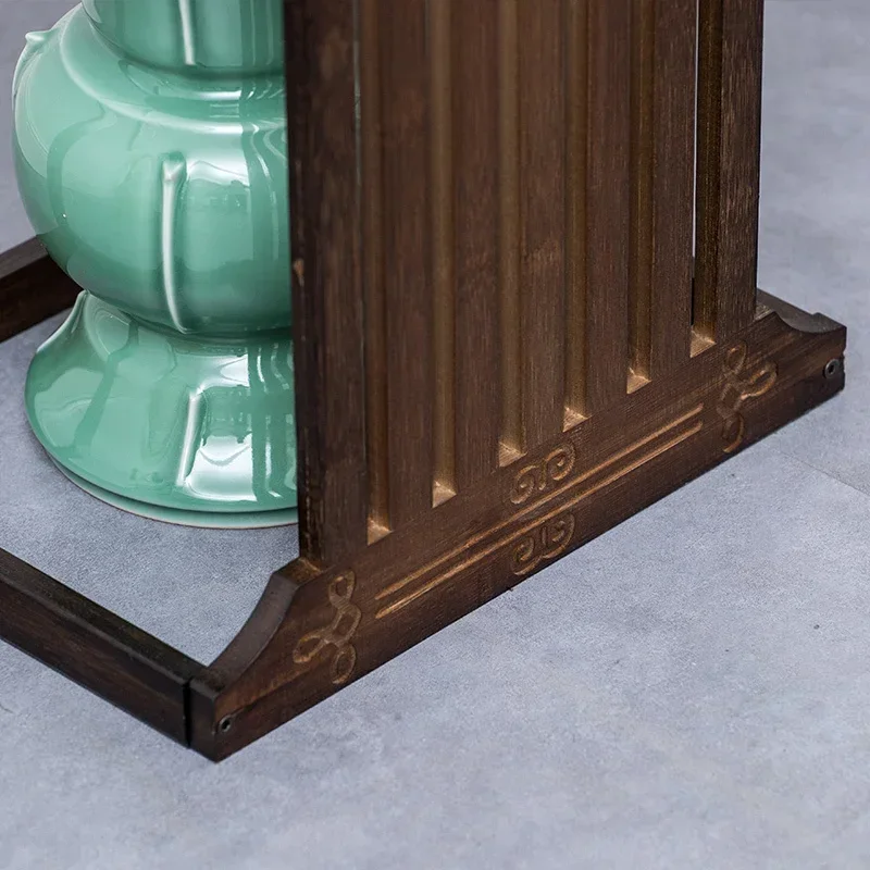 Solid Wood Indoor Plant Stand Living Room Ground Landing Shelf Perfect for Flowers Sofa Side and Home Decor