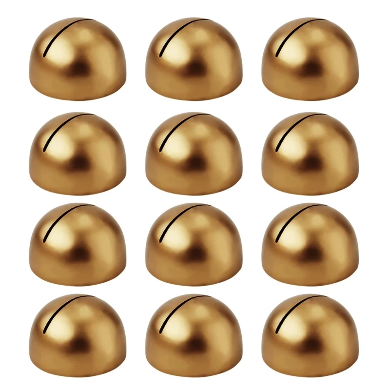 Set of 12pcs Gold Table Number Holders Round Place Card Stands for Parties
