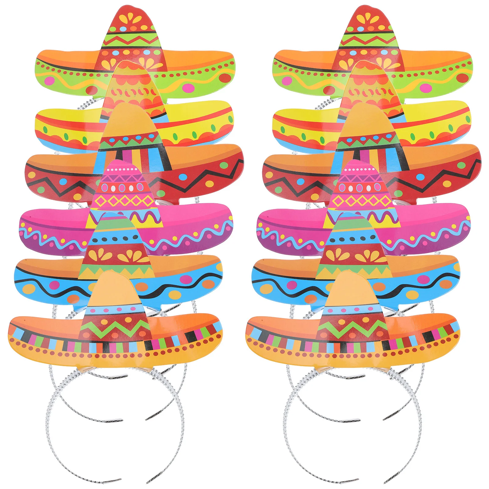 

Wide-brimmed Hat Headbands Mexican Straw Hat Headband Mixed Style