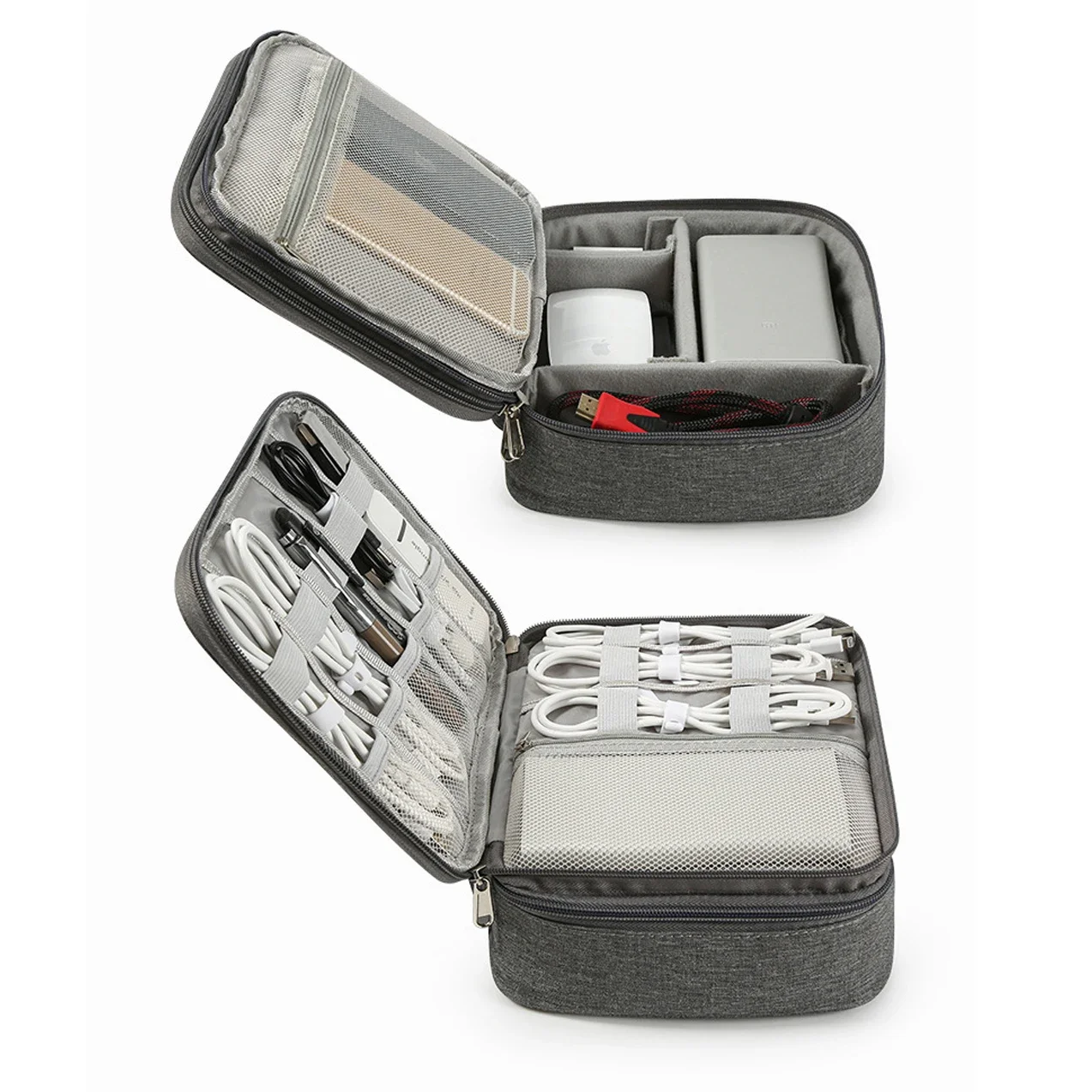 Compact Waterproof Travel Cable Organizer - Portable USB Charger and Storage Solution