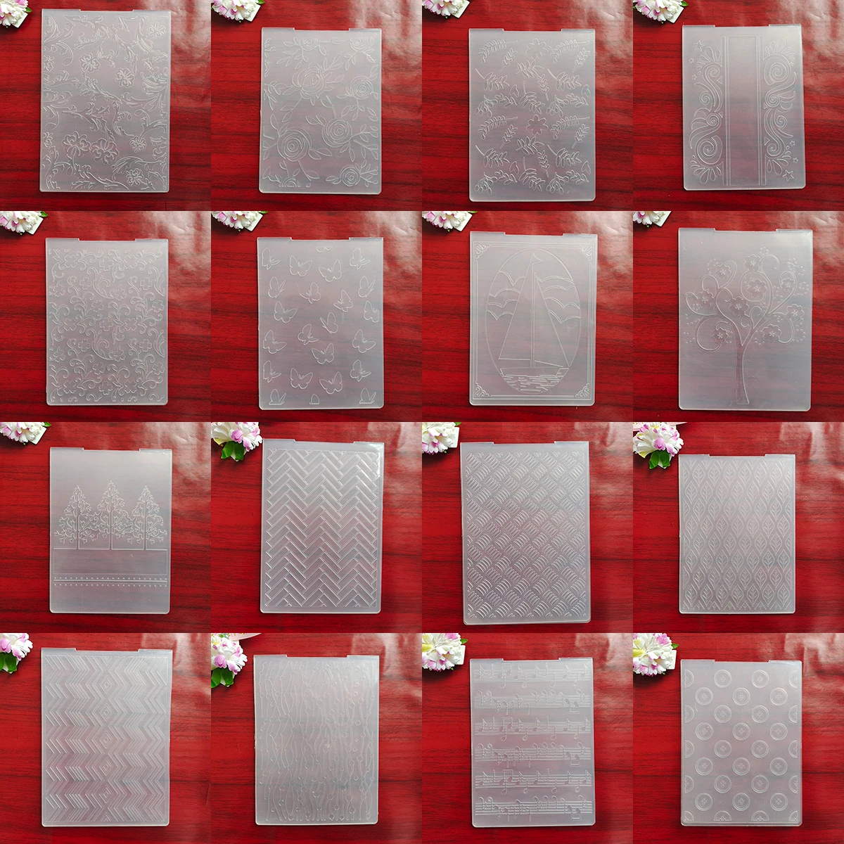 Boat Leaves Scrapbooking Plastic Embossing Folder for Scrapbooking Photo Album Paper Crafts