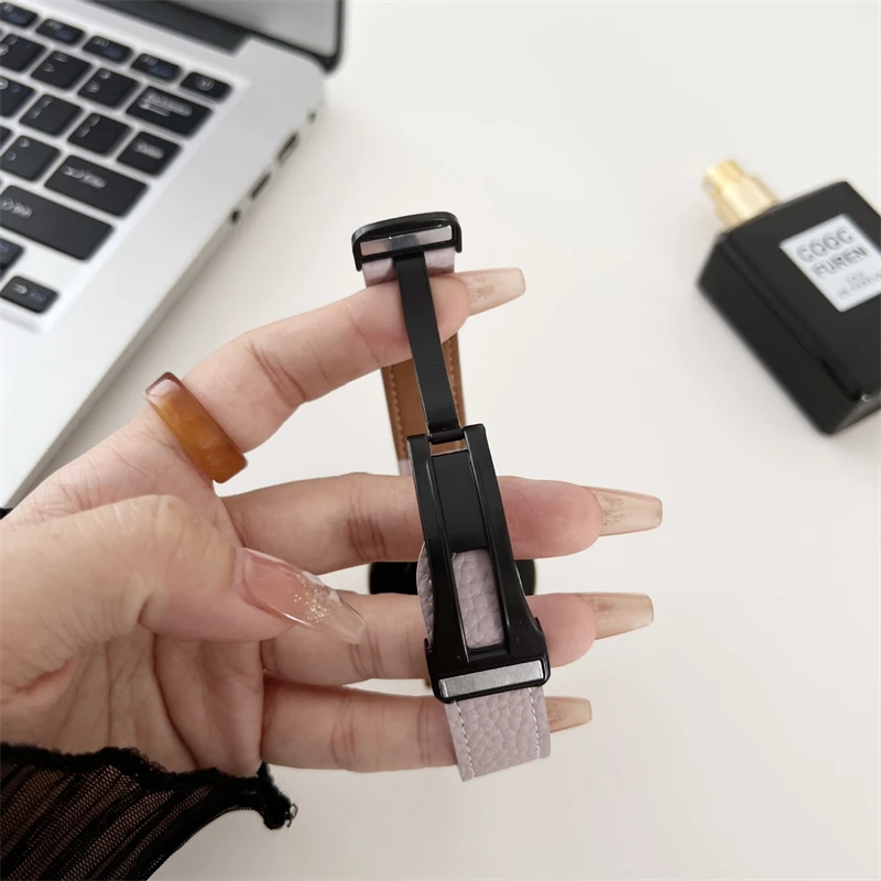 Magnetic Leather Watch Strap, 18mm/22mm - Premium Design