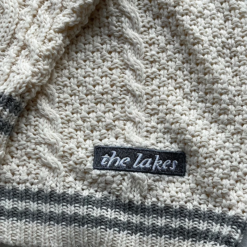 Warm Cute Flowers Embroidery The Lakes Cardigans Winter Female Beige V Neck Long Sleeve Knitted Sweater 3