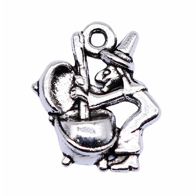 

20pcs Fashion Alloy Witch Charms For Hallow's Day Gifts 14*17mm AAC139