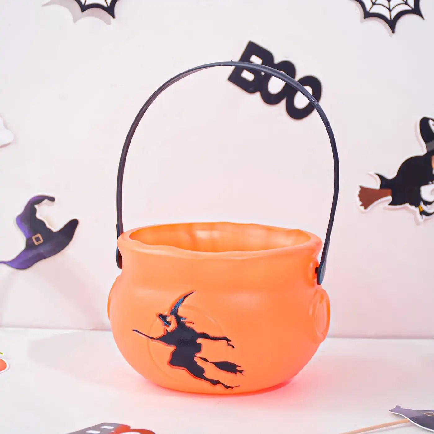 Halloween Plastic Pumpkin Pail Basket Bucket Pack Candy Chocolate Kids  Favor Baby Shower Halloween Party Decoration Supplies - AliExpress