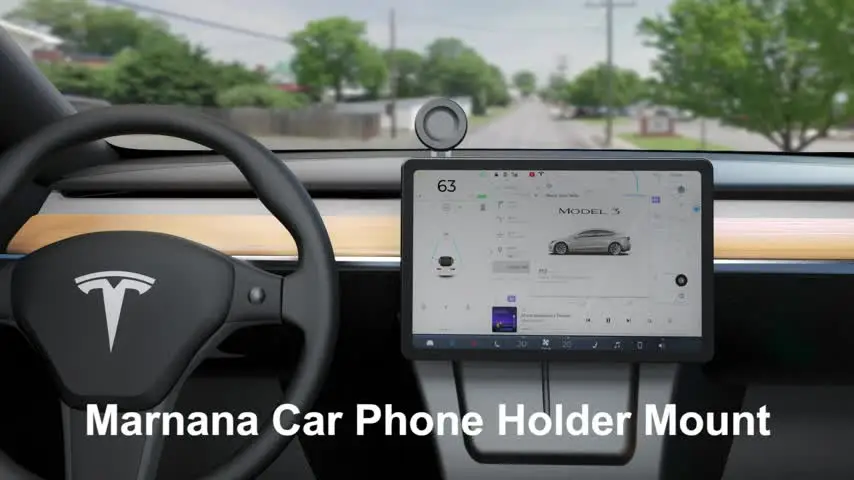 ORNARTO Magnetic Phone Mount For Tesla Model 3/Y/Cybertruck - 360?? Rotatable Screen Safe Holder