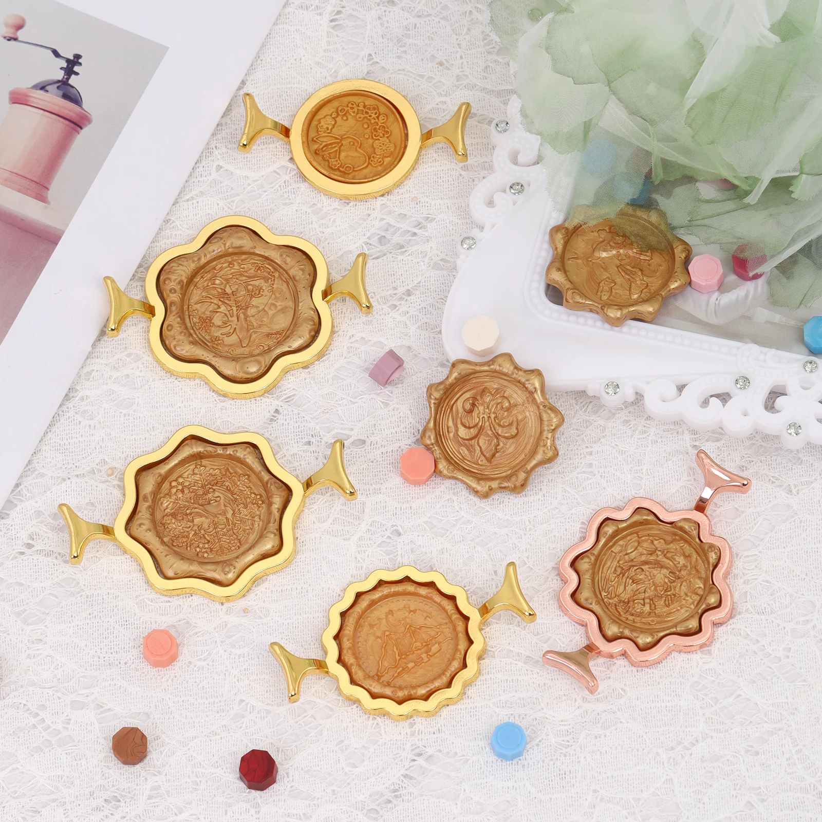 왁스 인감 스탬프 모양 해결사 사랑 DIY 도구 초대장 인사말 카드 웨딩 물개 스타일링 디자인 2.5cm/3cm 인감 액세서리