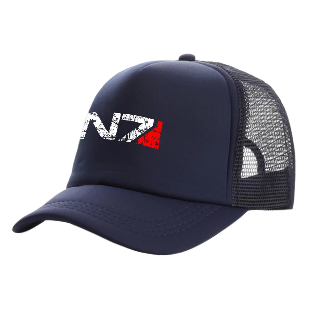 Mass Effect N7 Trucker Cap Men N7 Hat Baseball Caps Cool Summer Unisex Mesh Net Hats