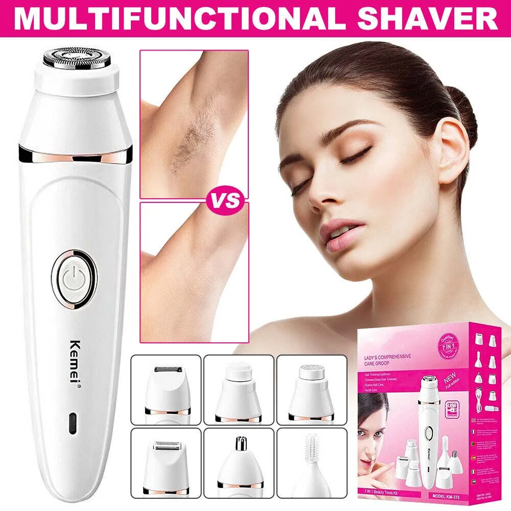 

KM-375 Women Epilator Electric Female Face Hair Removal Lady Shaver Bikini Trimmer Body Depilatory Leg Rechargeable Depilation