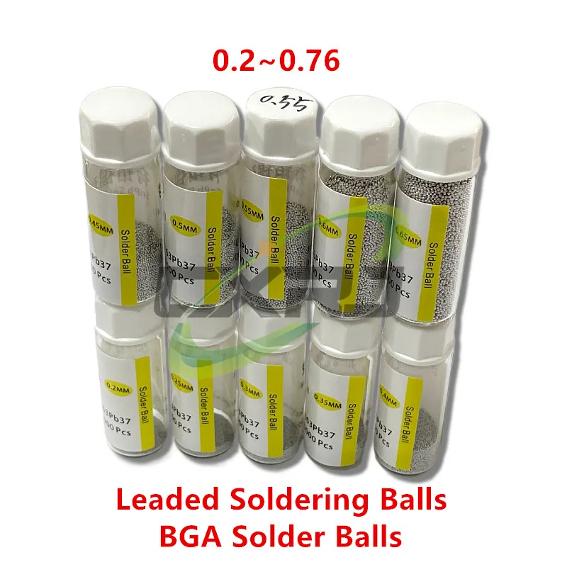 Solder Ball Tools 1 Bottle Reballing Balls 0.2 0.25 0.3 0.35 0.4 0.45 0.5 0.55 0.6 0.65 0.76 BGA Lead
