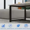 Industrial Coffee Table with Rectangle Wood and Stable Metal Frames, Rustic Vintage Living Room Table for Living Room, Office 6