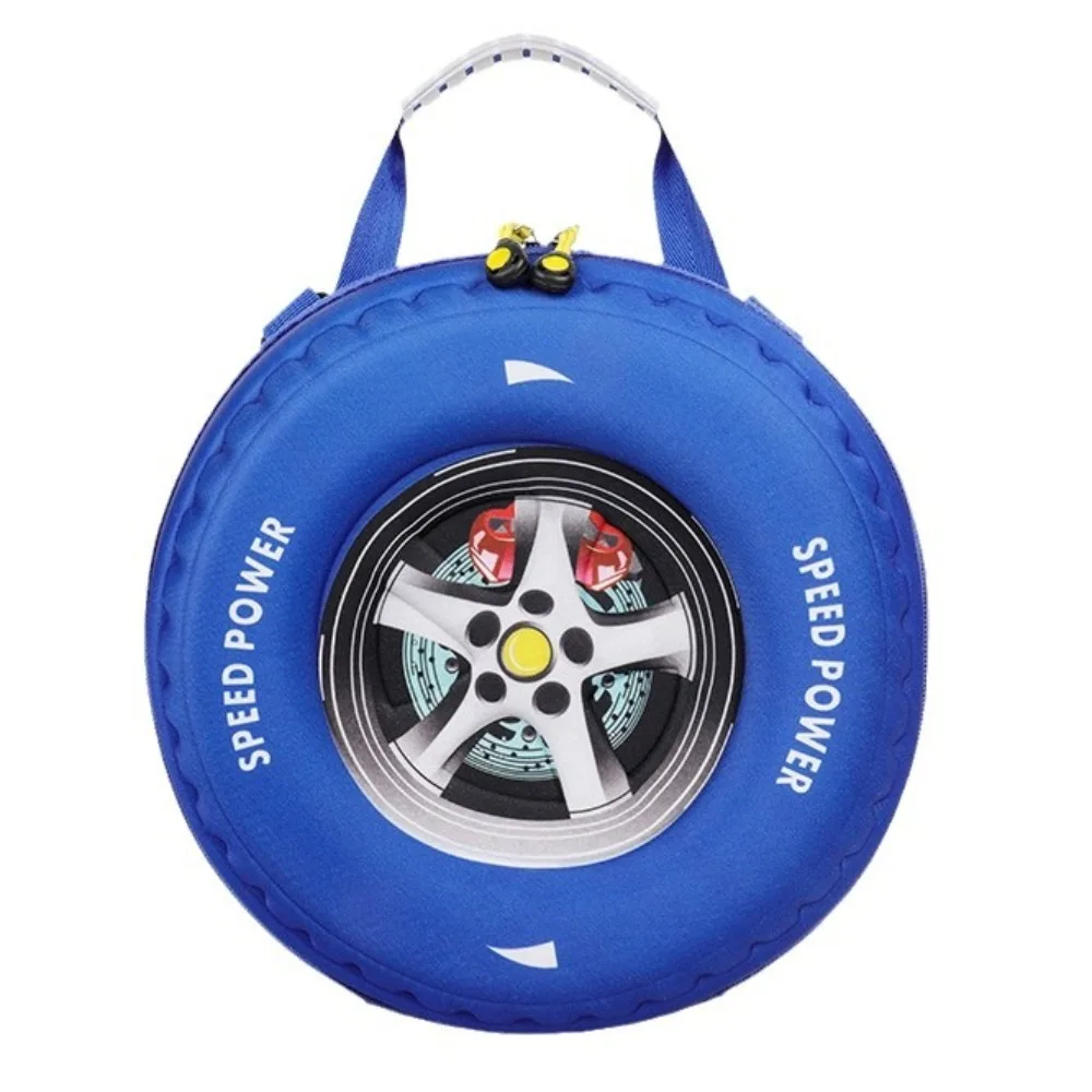 Colorful Tyre Shaped Children's Schoolbag EVA 3D Cartoon Wheel Kindergarten Shoulder Bag Load Reducing Kid Backpack 5
