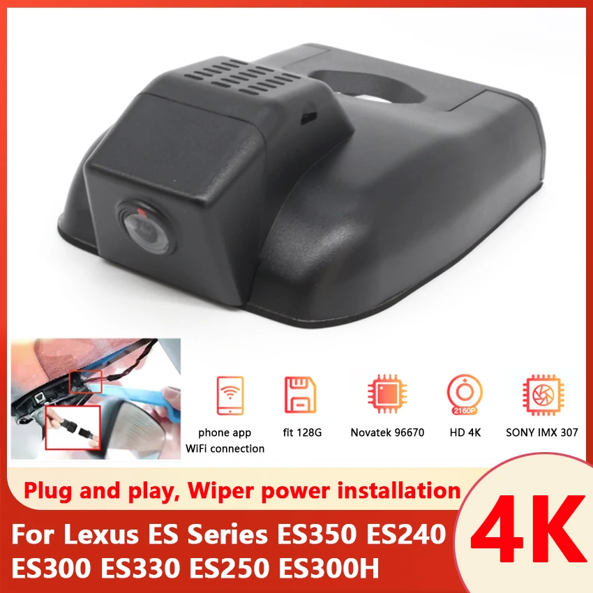

New!HD 2160P Car DVR Video Recorder Hidden Dash Cam Camera High Quality For Lexus ES Series ES350 ES240 ES300 ES330 ES250 ES300H
