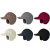 B95F Thermal Fleece Lined Knit Ear Flap Hat For Winter Outdoor Cold Weather