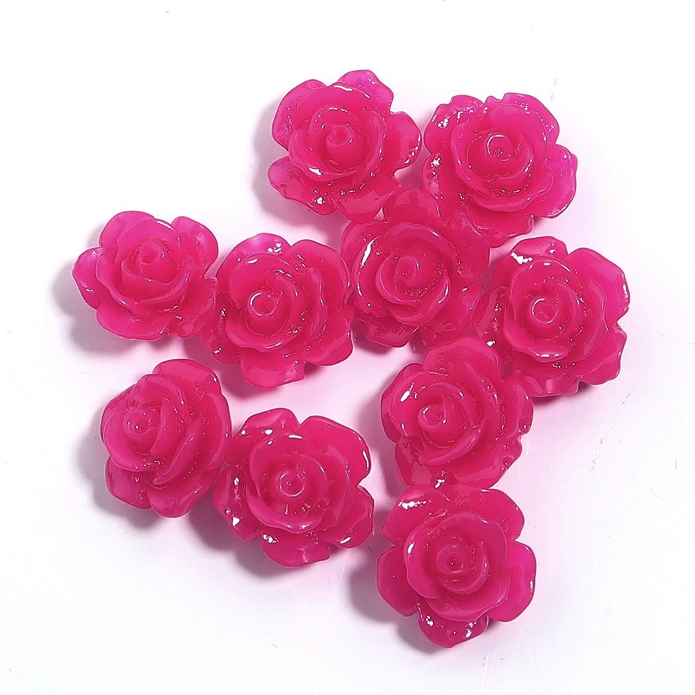 Elegant Rose Camelia Flower Beads - Premium Artificial Coral for DIY Jewelry and Accessories